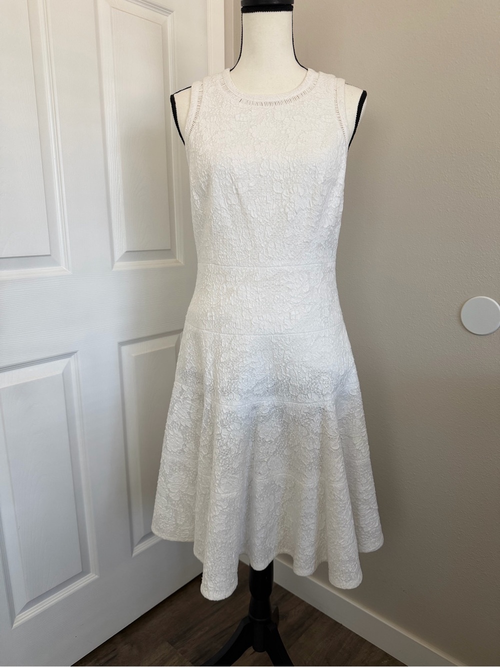 Rebecca Taylor Jacquard knit sleeveless fit and flare dress